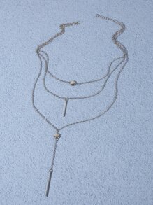 Geo Decor Layered Chain Necklace