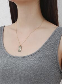 Geo Pendant Chain Necklace