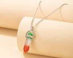 Geo Stone Pendant Chain Necklace
