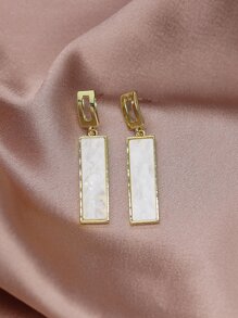 Geometric Charm Drop Earrings