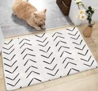 Geometric Pattern Print Floor Mat