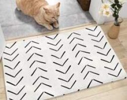 Geometric Pattern Print Floor Mat