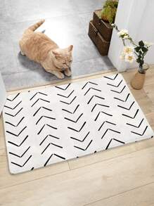 Geometric Pattern Print Floor Mat