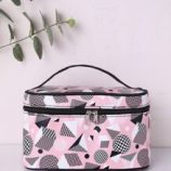 Geometric Pattern Square Makeup Bag
