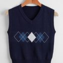 Geometric Pattern Sweater Vest