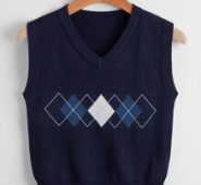 Geometric Pattern Sweater Vest