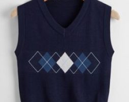 Geometric Pattern Sweater Vest