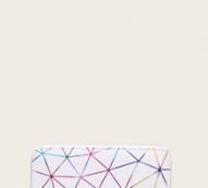 Geometric Print Zip Around Purse