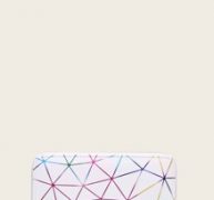 Geometric Print Zip Around Purse