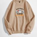 Ghost And Slogan Graphic Sweatshirt