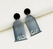 Ghost Graphic Drop Earrings