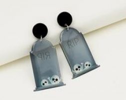 Ghost Graphic Drop Earrings