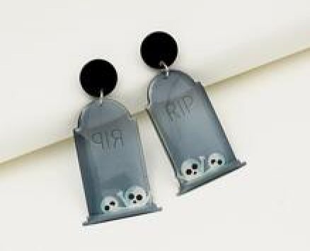 Ghost Graphic Drop Earrings