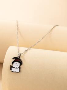 Ghost Pendant Chain Necklace