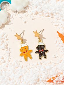 Gingerbread Man Drop Earrings