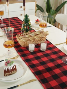 Gingham Pattern Table Runner