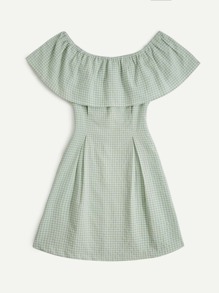 Gingham Ruffle Dress