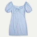 Gingham Tie Front Dress