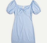 Gingham Tie Front Dress