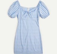 Gingham Tie Front Dress