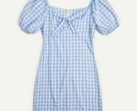 Gingham Tie Front Dress