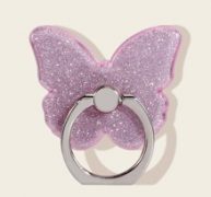Glitter Butterfly Phone Ring