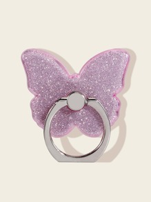 Glitter Butterfly Phone Ring