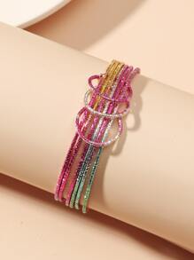 Glitter Ring Linked Bracelet