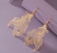 Goldfish Charm Drop Earrings
