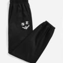 Graphic Elastic Waist Sweatpants