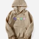 Graphic Pocket Drawstring Hoodie