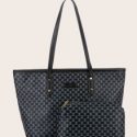 Graphic Tote Bag With Inner Pouch