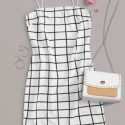 Grid Print Cami Dress