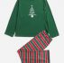 Guys 1pc Christmas Print Lounge Tee & 1pc Striped Lounge Pants