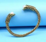 Guys 1pc Faux Pearl Decor Bracelet