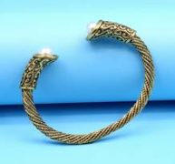 Guys 1pc Faux Pearl Decor Bracelet