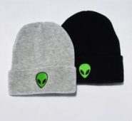 Guys 2pcs Cartoon Alien Knit Beanie