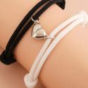 Guys 2pcs Magnetic Rope Bracelet