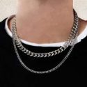 Guys 2pcs Minimalist Chain Necklace