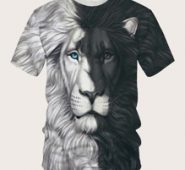 Guys 3D Lion Print Tee