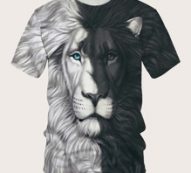 Guys 3D Lion Print Tee