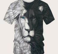 Guys 3D Lion Print Tee