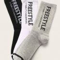 Guys 3pairs Slogan Graphic Crew Socks