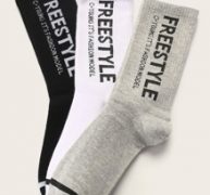 Guys 3pairs Slogan Graphic Crew Socks
