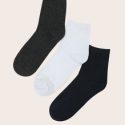 Guys 3pairs Solid Crew Socks