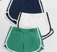 Guys 3pcs Contrast Tape Lounge Shorts