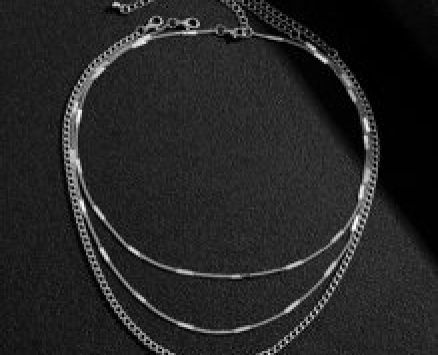 Guys 3pcs Minimalist Chain Necklace