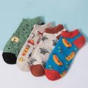 Guys 4pairs Cartoon Print Ankle Socks