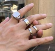 Guys 4pcs Geo Design Ring