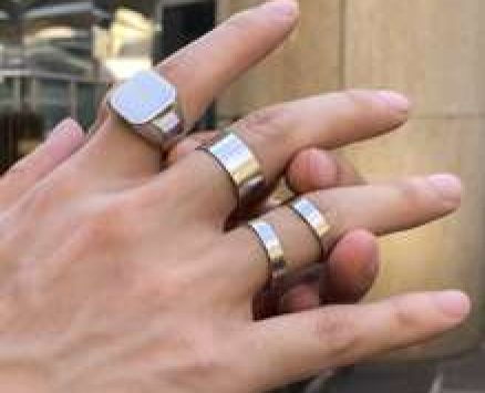 Guys 4pcs Geo Design Ring